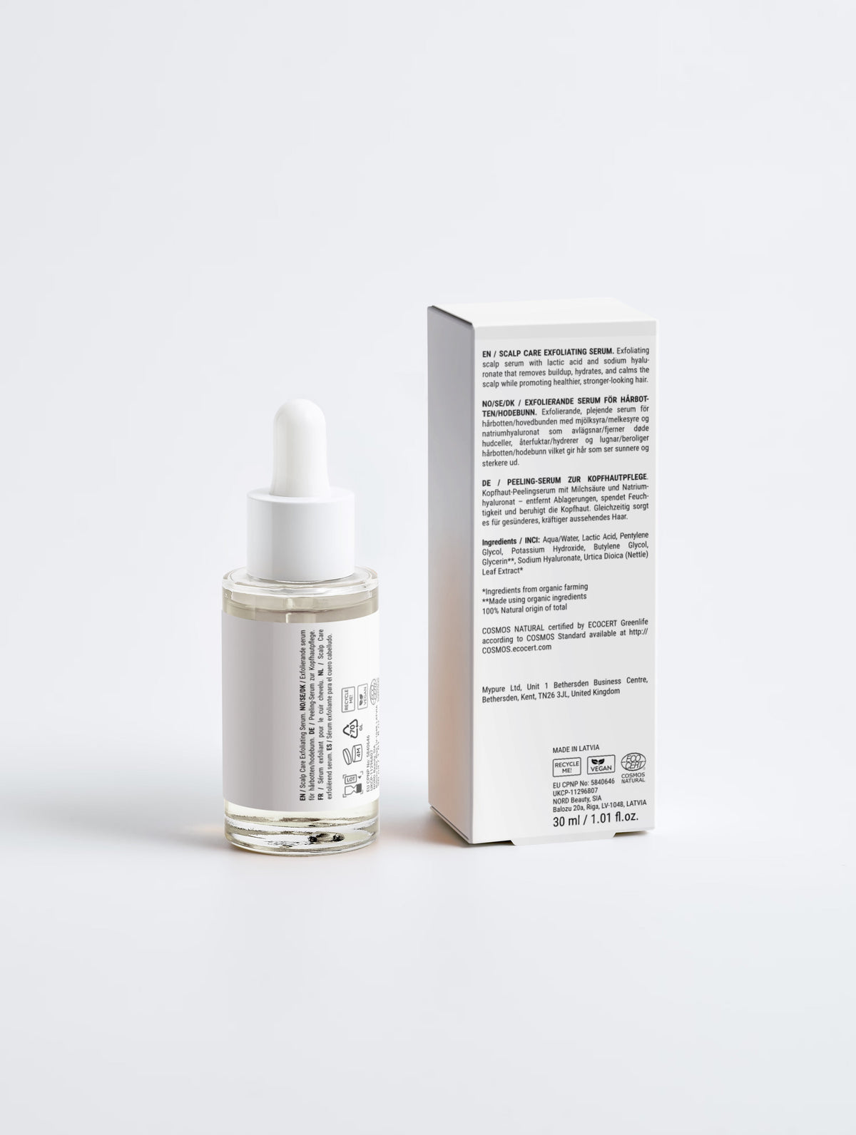 Eksfolierende Serum for Hodebunn