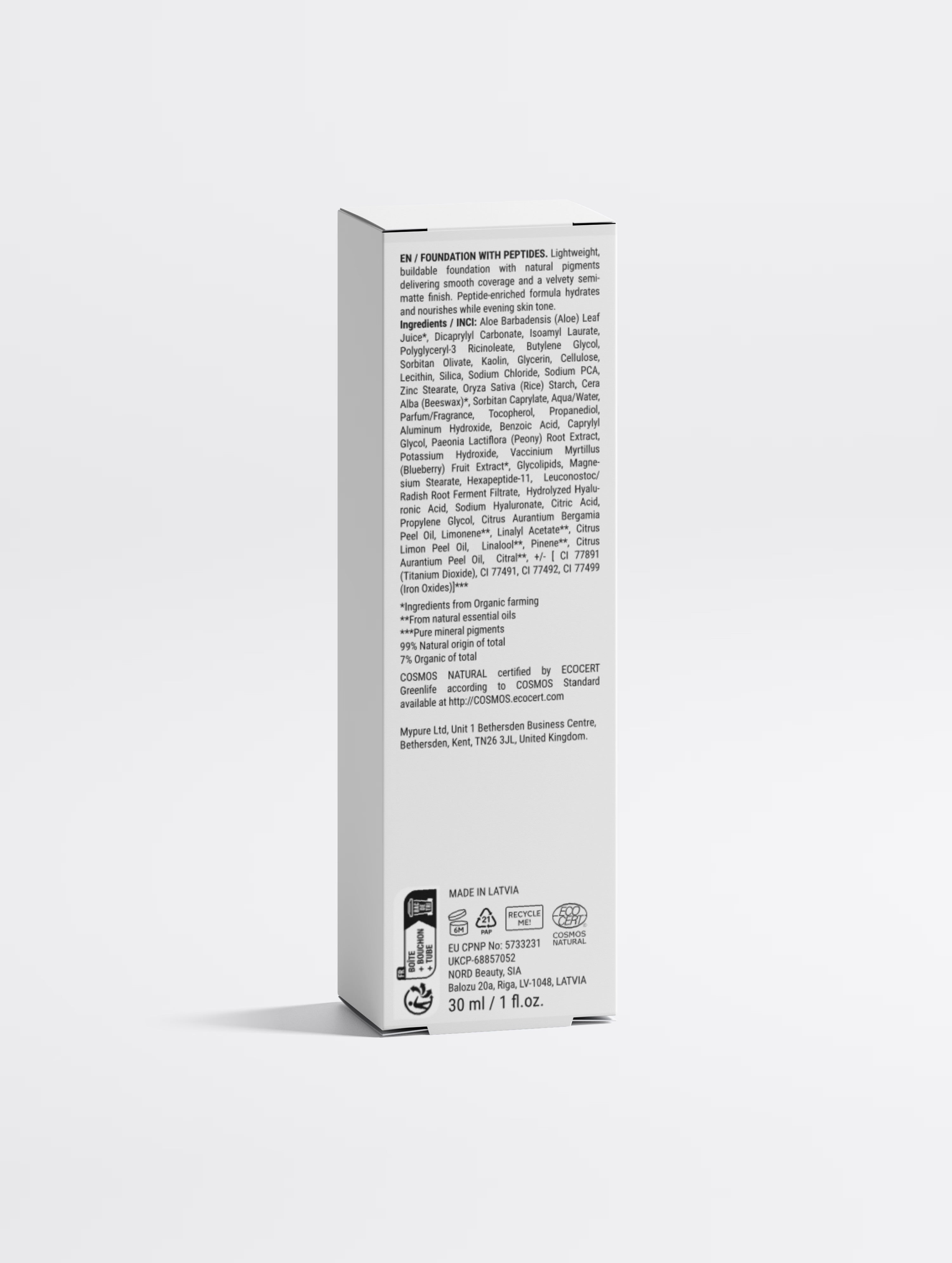 Foundation with Peptides, 10 Light Warm