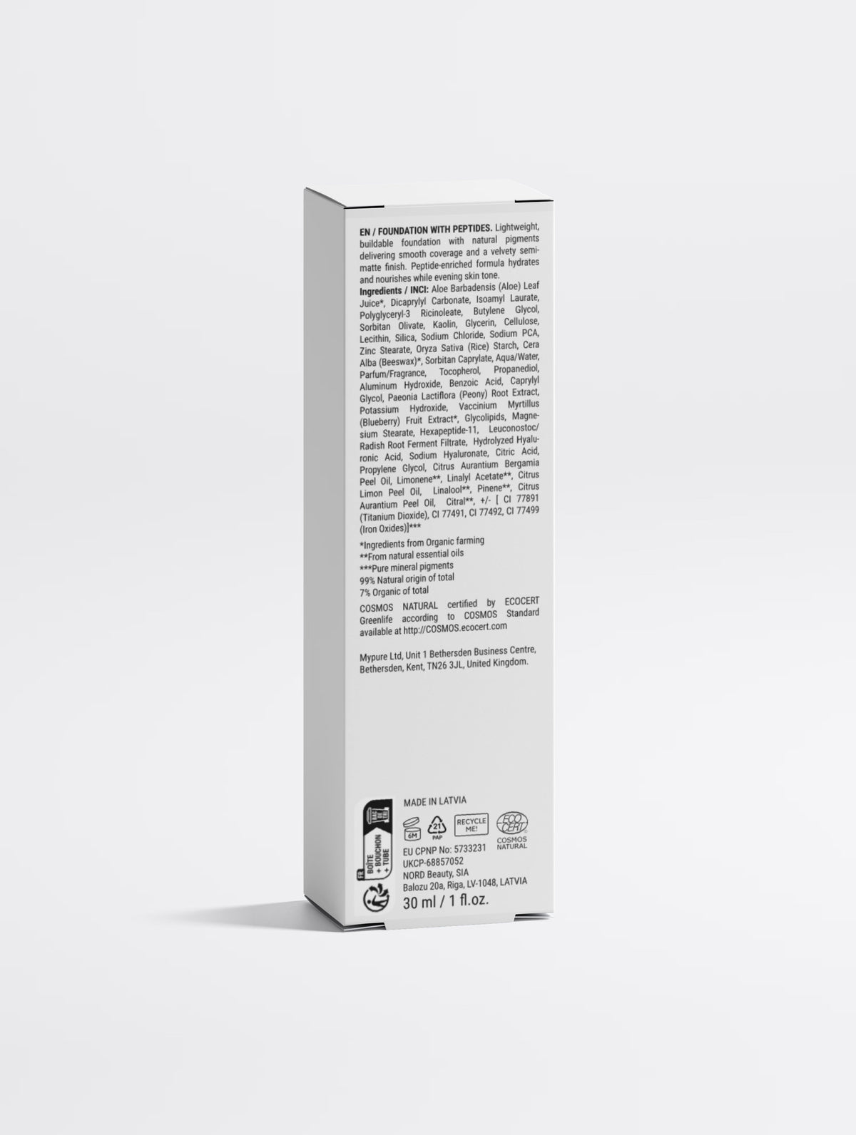 Foundation with Peptides, 30 Tan Neutral