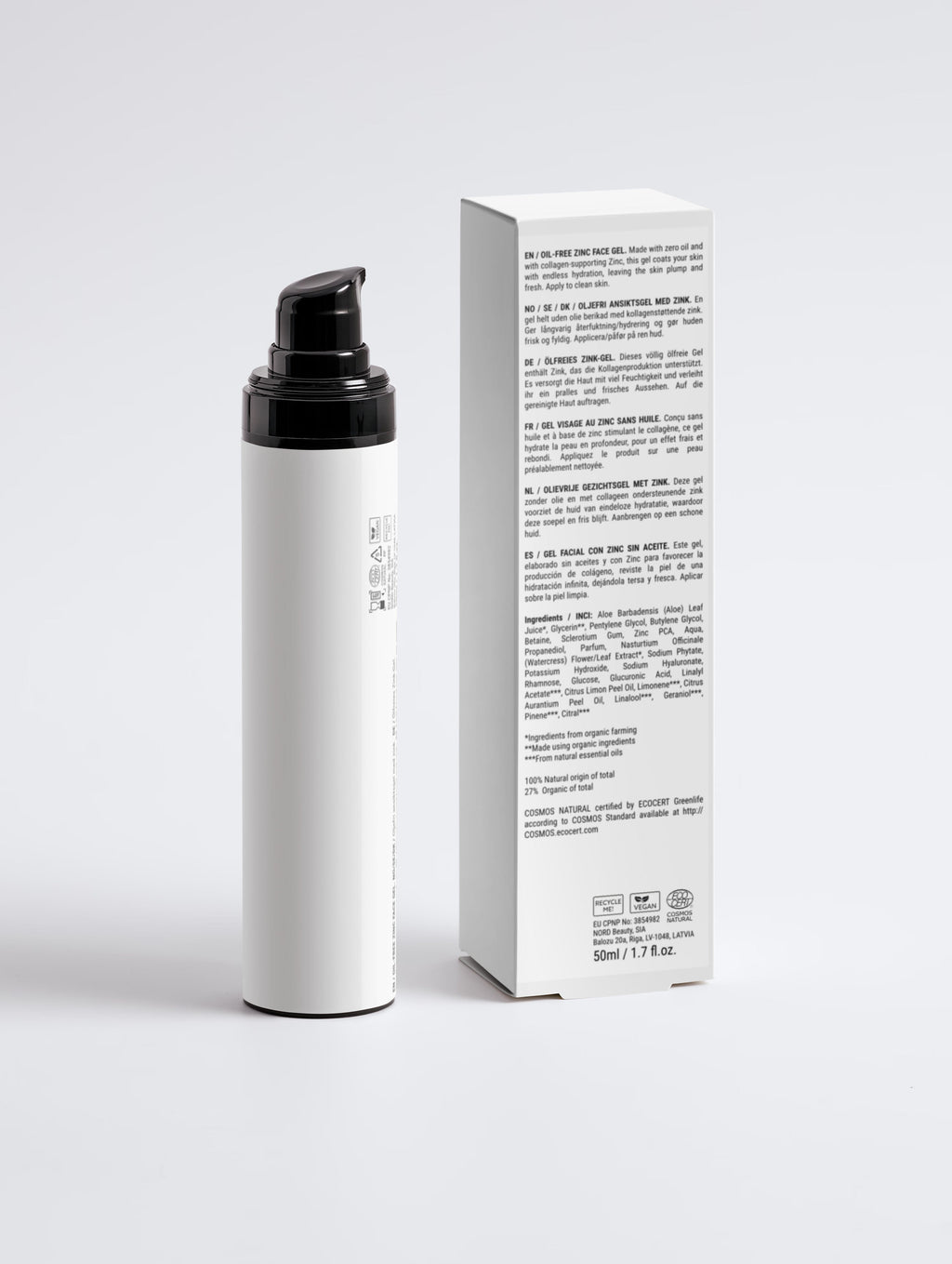 Oil-Free Zinc Face Gel for Men