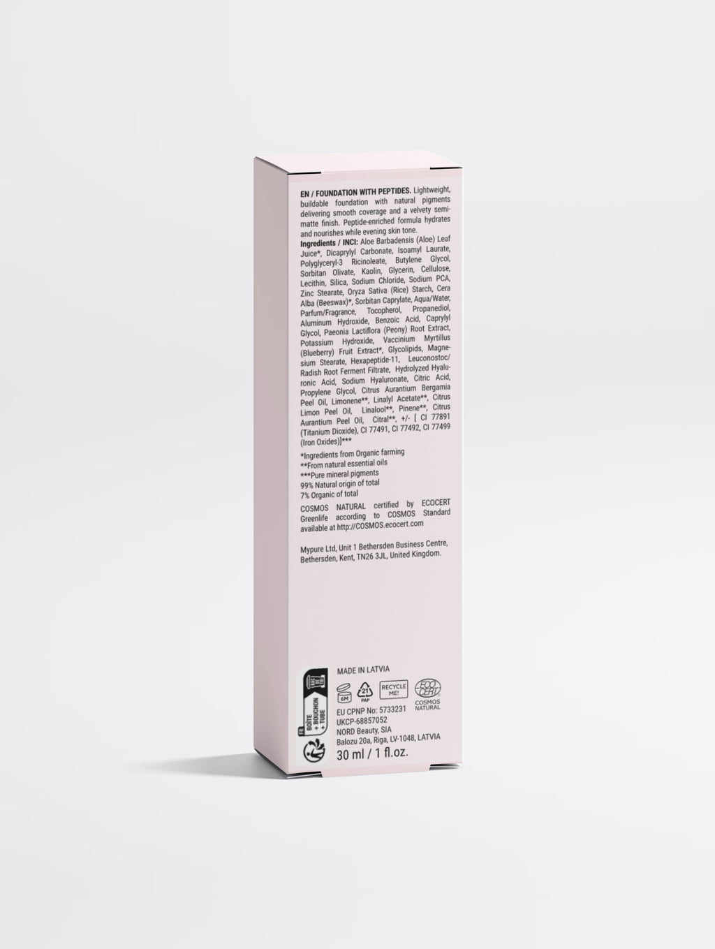 Foundation med peptider, 20 Medium Nøytral